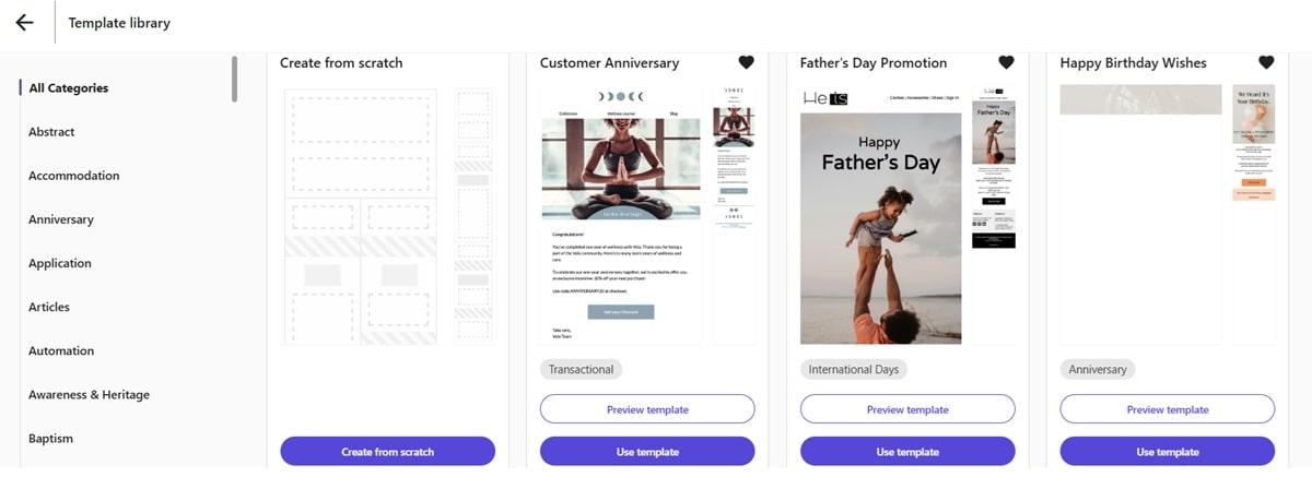 Moosend email marketing platform dashboard displaying affordable pricing plans, drag-and-drop builder, and automation tools for budget-conscious hotel marketers